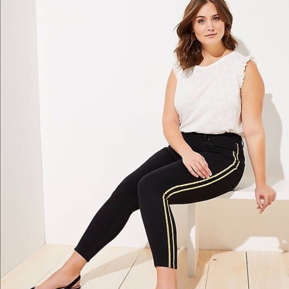 NWT Loft Plus modern skinny with gold details